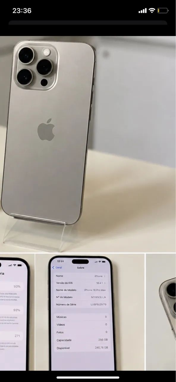 iPhone 16 Pro Max 256GB Natural Titanium ? Impecável - Foto 4