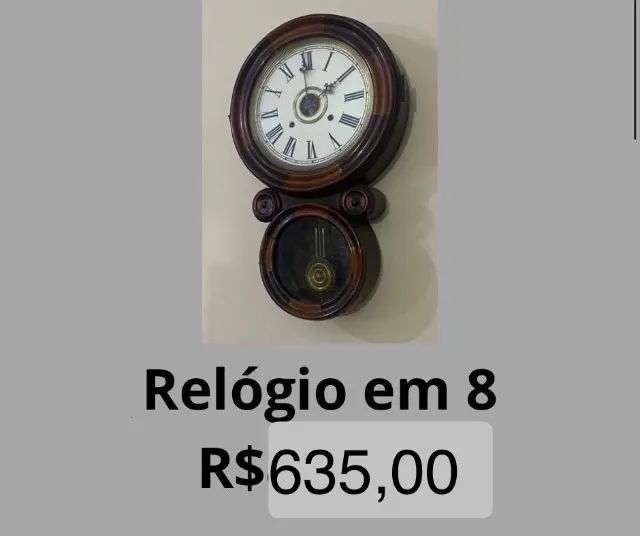 Relógio em 8 antiguidade 