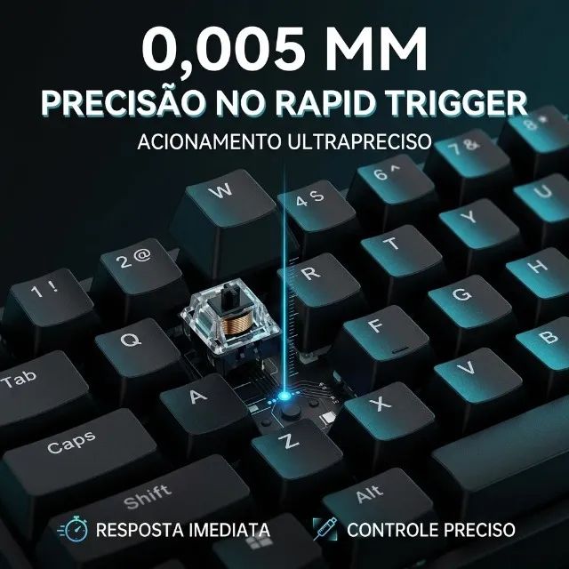 Attack Shark Keyboard X82 He Preto - Foto 3