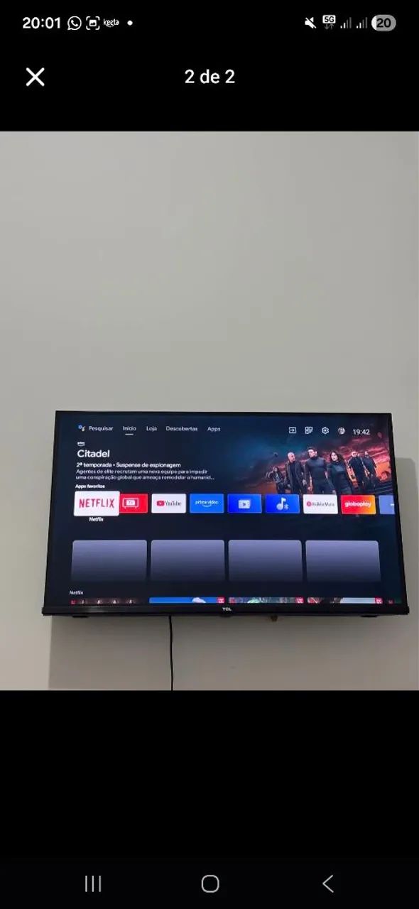 Smart tcl 32 com comando Bluetooth super.nova