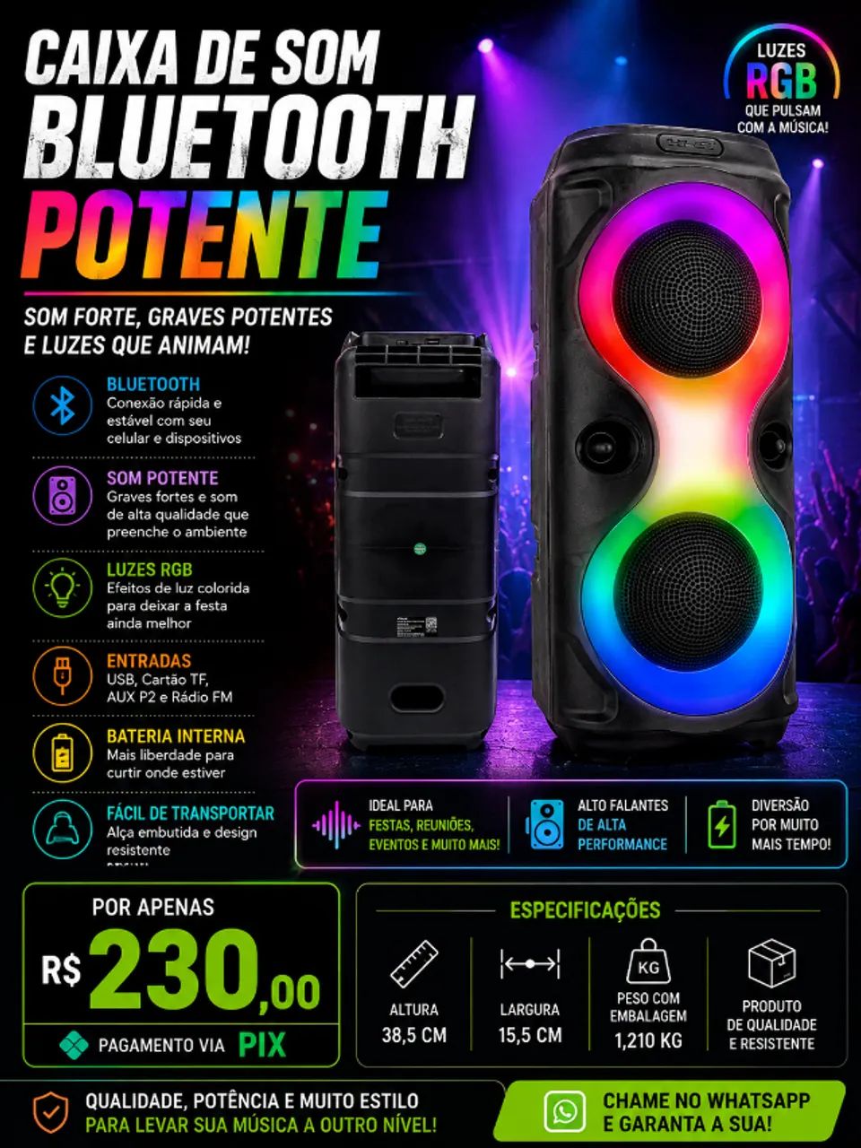 Caixa de som Bluetooth