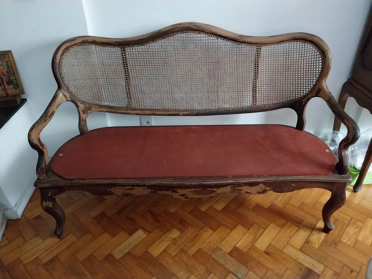 SOFA CANAPÉ ANTIGO JACARANDÁ SÉCULO PASSADO