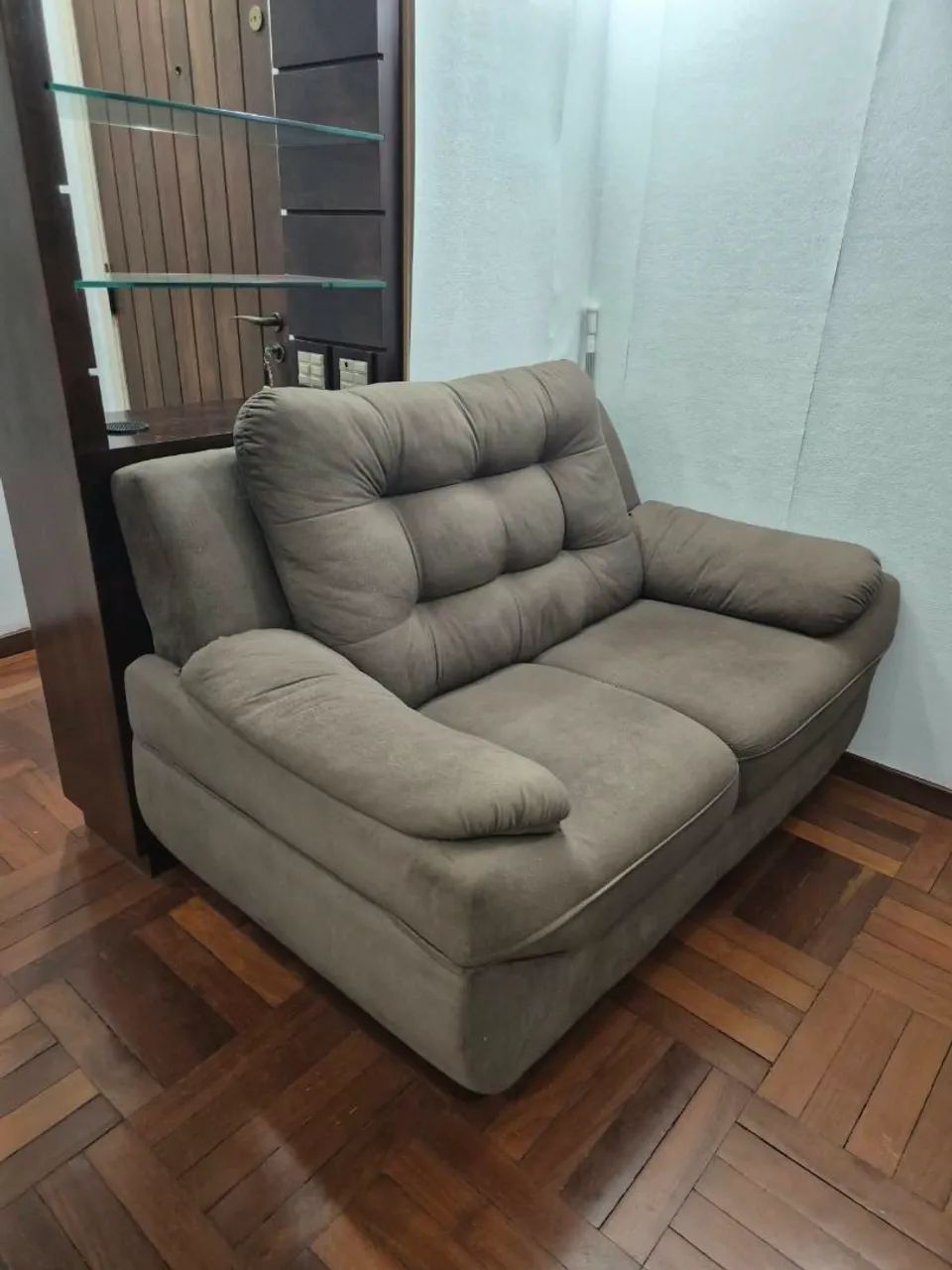 Sofá de dois lugares Marrom - Foto 2