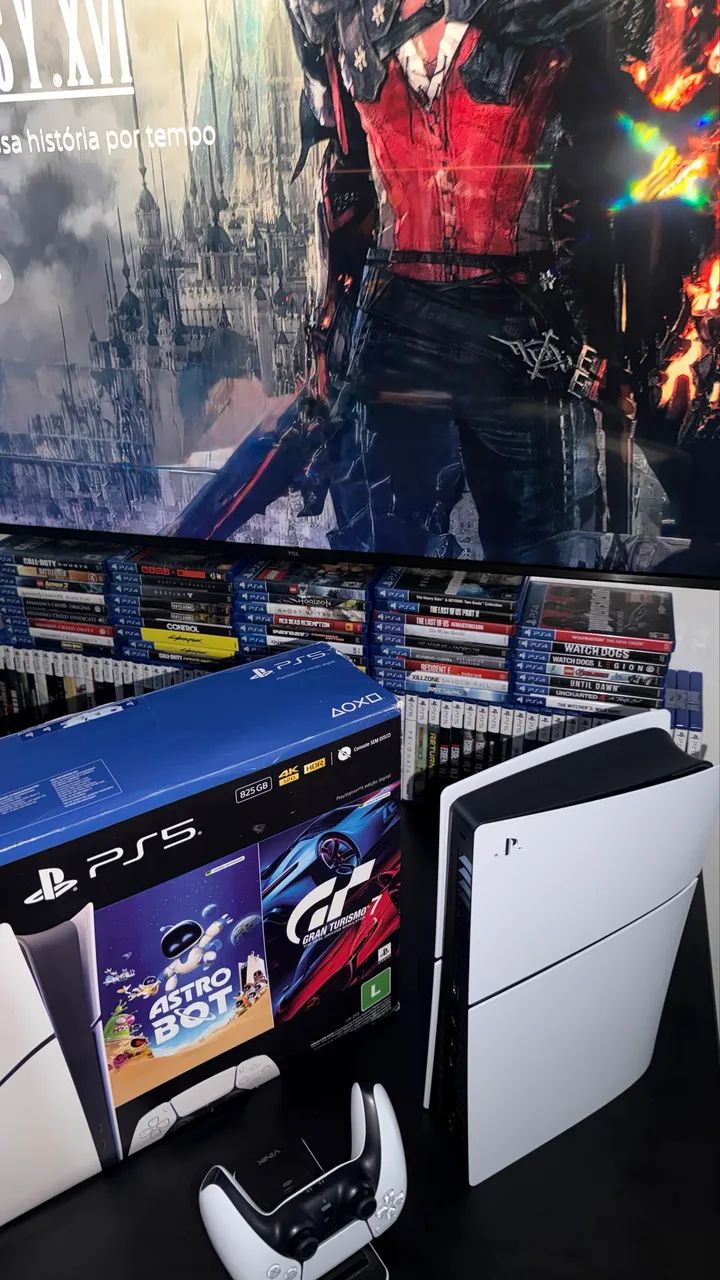 PlayStation 5 SLIM - PS5  DIGITAL - CFI 2114 - Impecável  - Foto 2