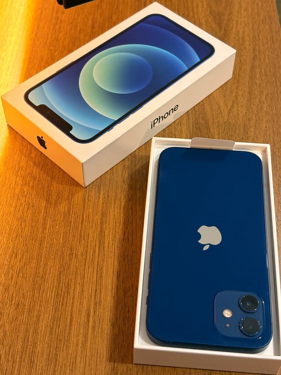 iPhone 12 Azul 128GB Tela de 6.1 Polegadas 128GB Completo na Caixa