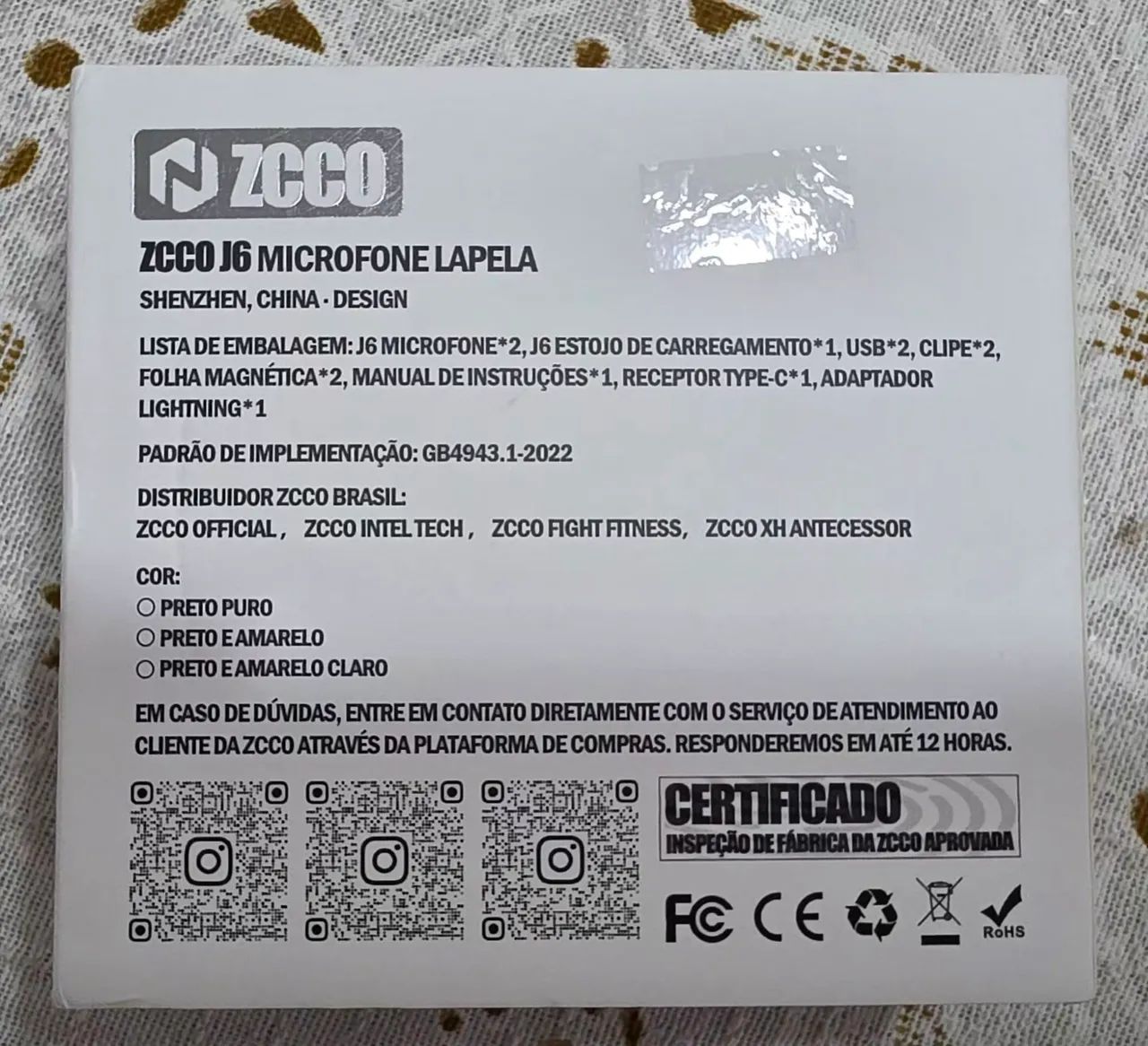 Microfone de lapela ZCCO original - combo completo - Foto 4