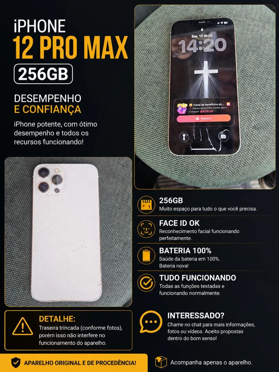 IPHONE 12 PRO MAX 256GB - Celulares e Smartphones - Varadouro