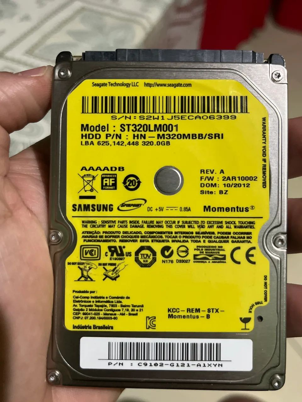 HDD SAMSUNG ORIGINAL 320GB