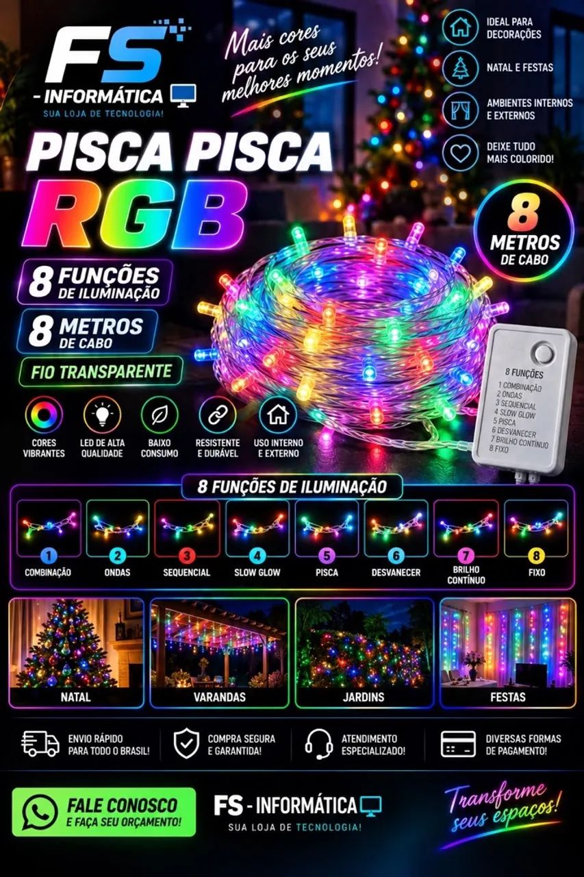 PISCA LED NATAL 