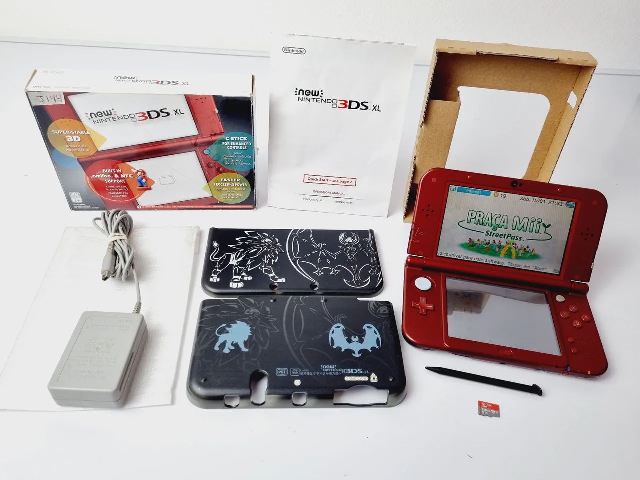 J144-CONSOLE NEW 3DS XL RED DESBLOQUEADO
