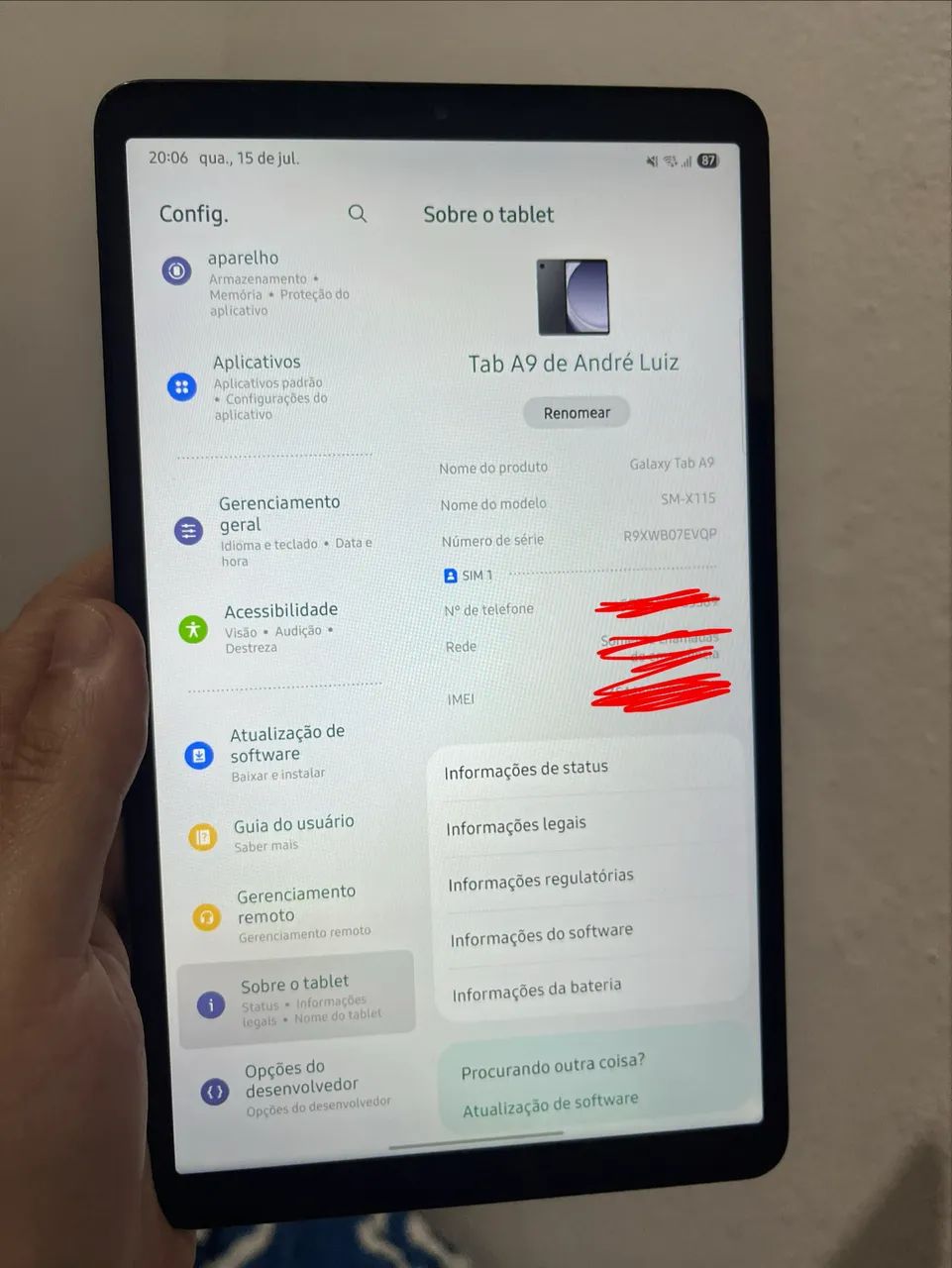 Tablet Galaxy A9
