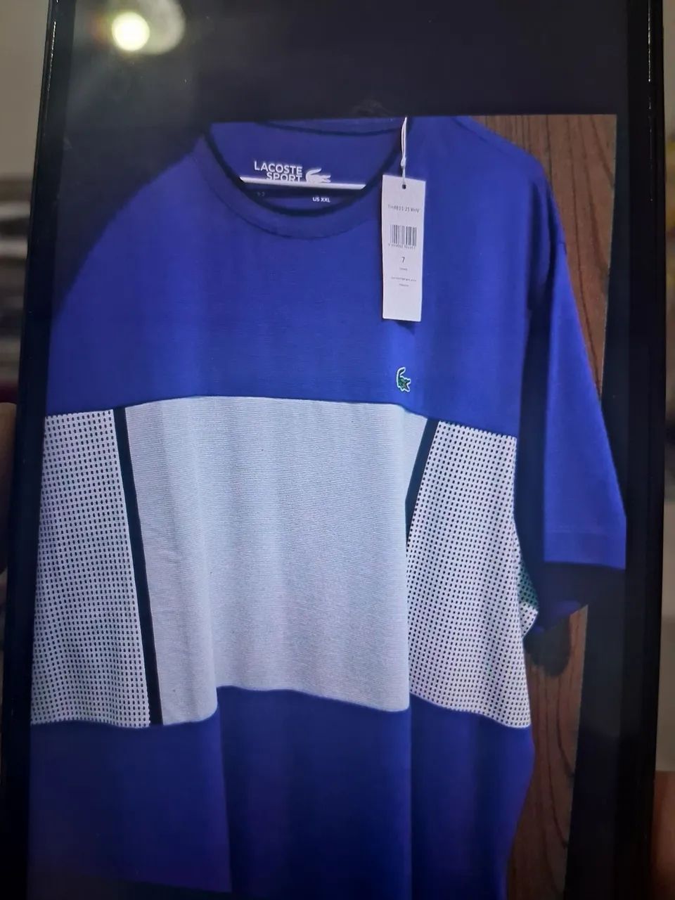 Camisa Lacoste azul 