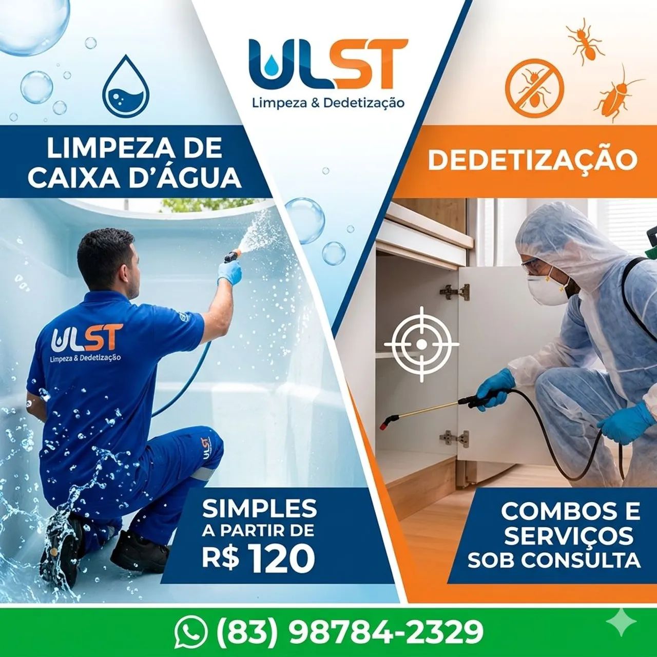 Dedetização/ limpeza de caixa de água 