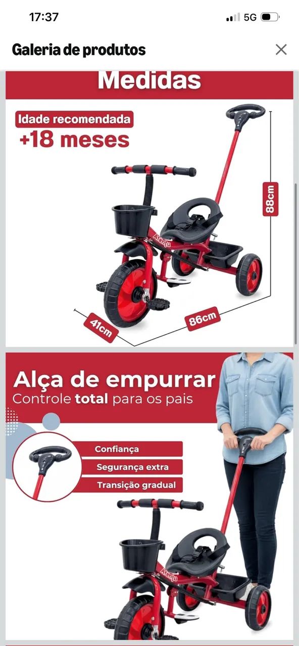 Triciclo infantil 