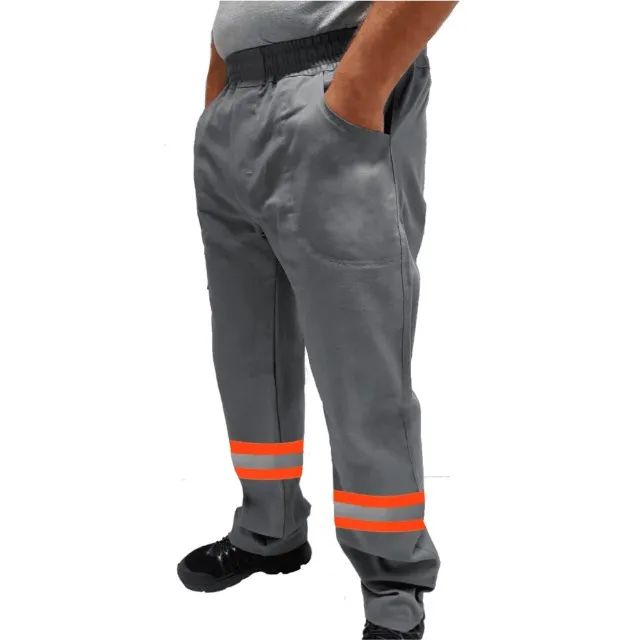 CALÇA DE BRIM CINZA COM REFLETIVO TAM XG NR10 - Foto 2