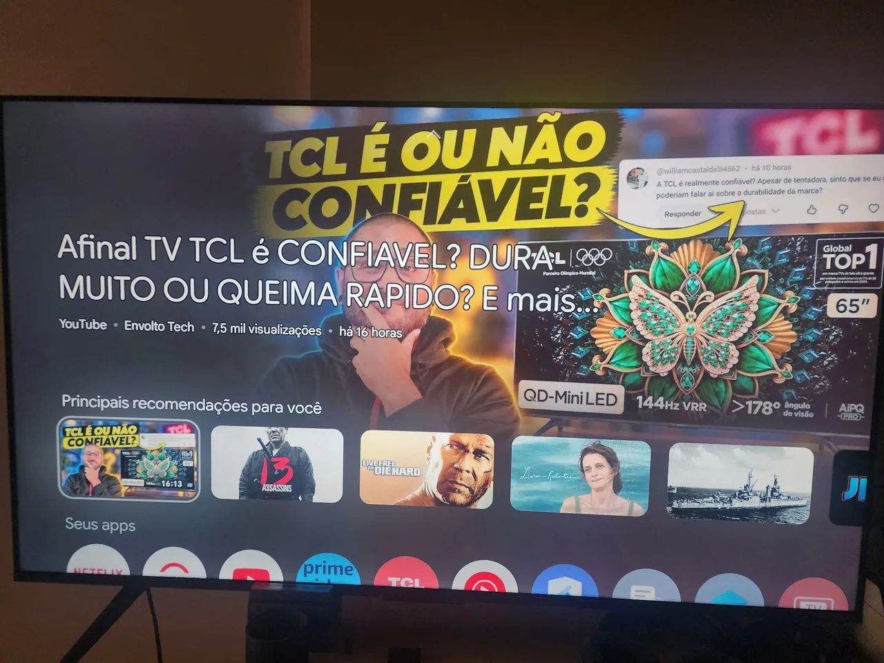 Tcl P7K zerada 4k / HDR10+ / Dolby vision - Foto 5