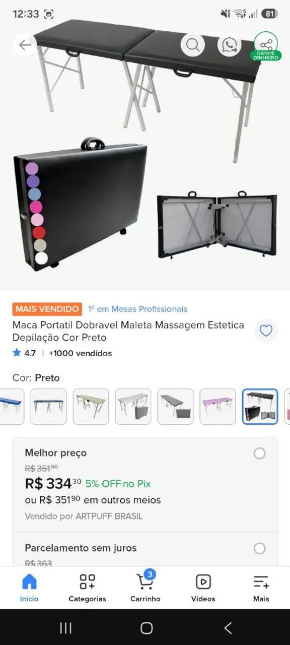 Maca maleta portátil 
