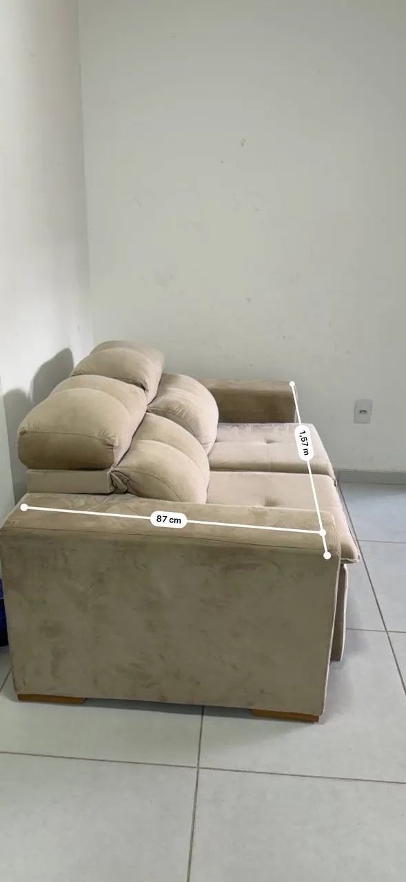 Sofá retrátil e reclinável de 2 lugares - compacto e confortável - Foto 4