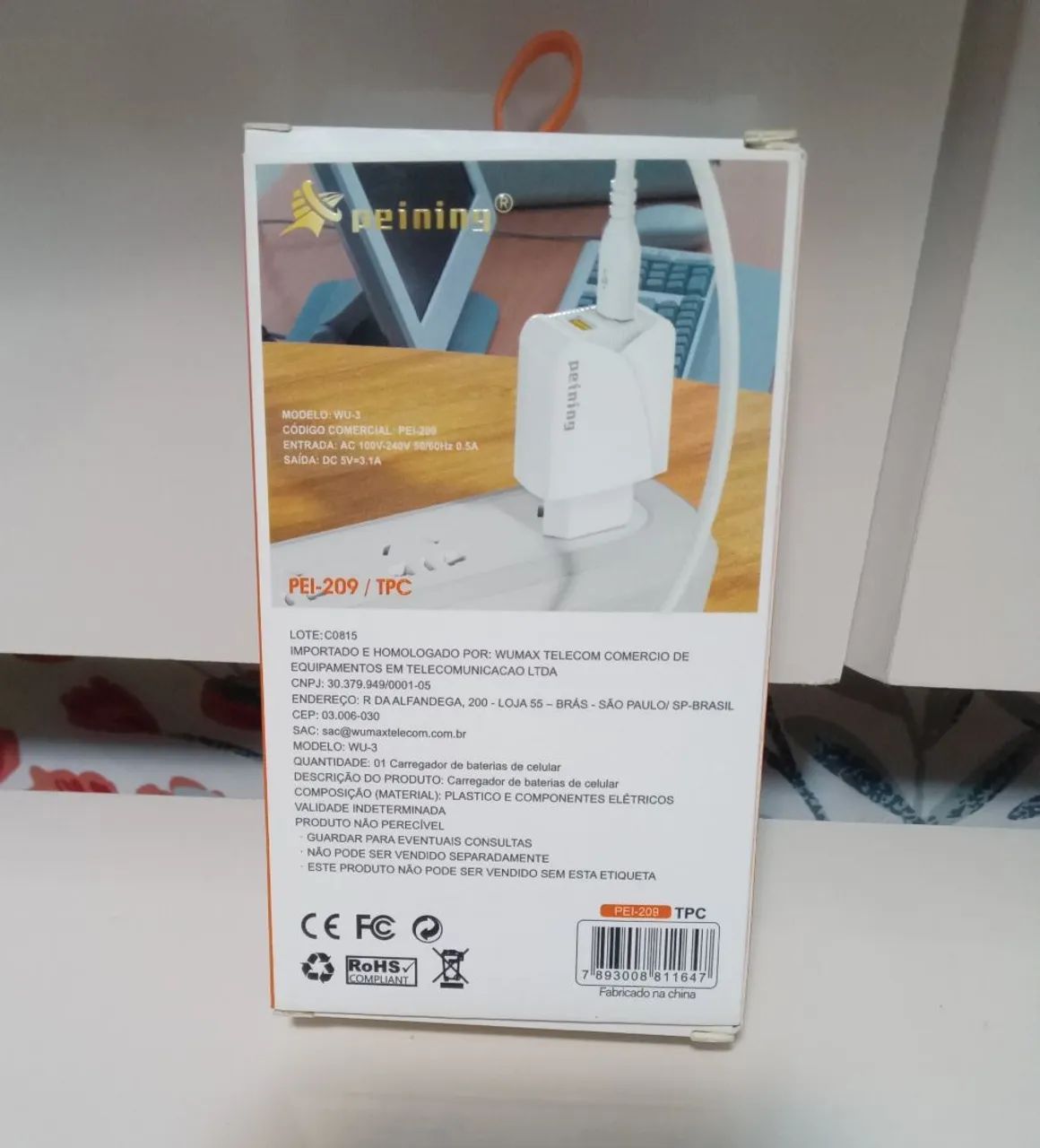 Carregador rápido peining 2 usb pei 209 tpc - Foto 2