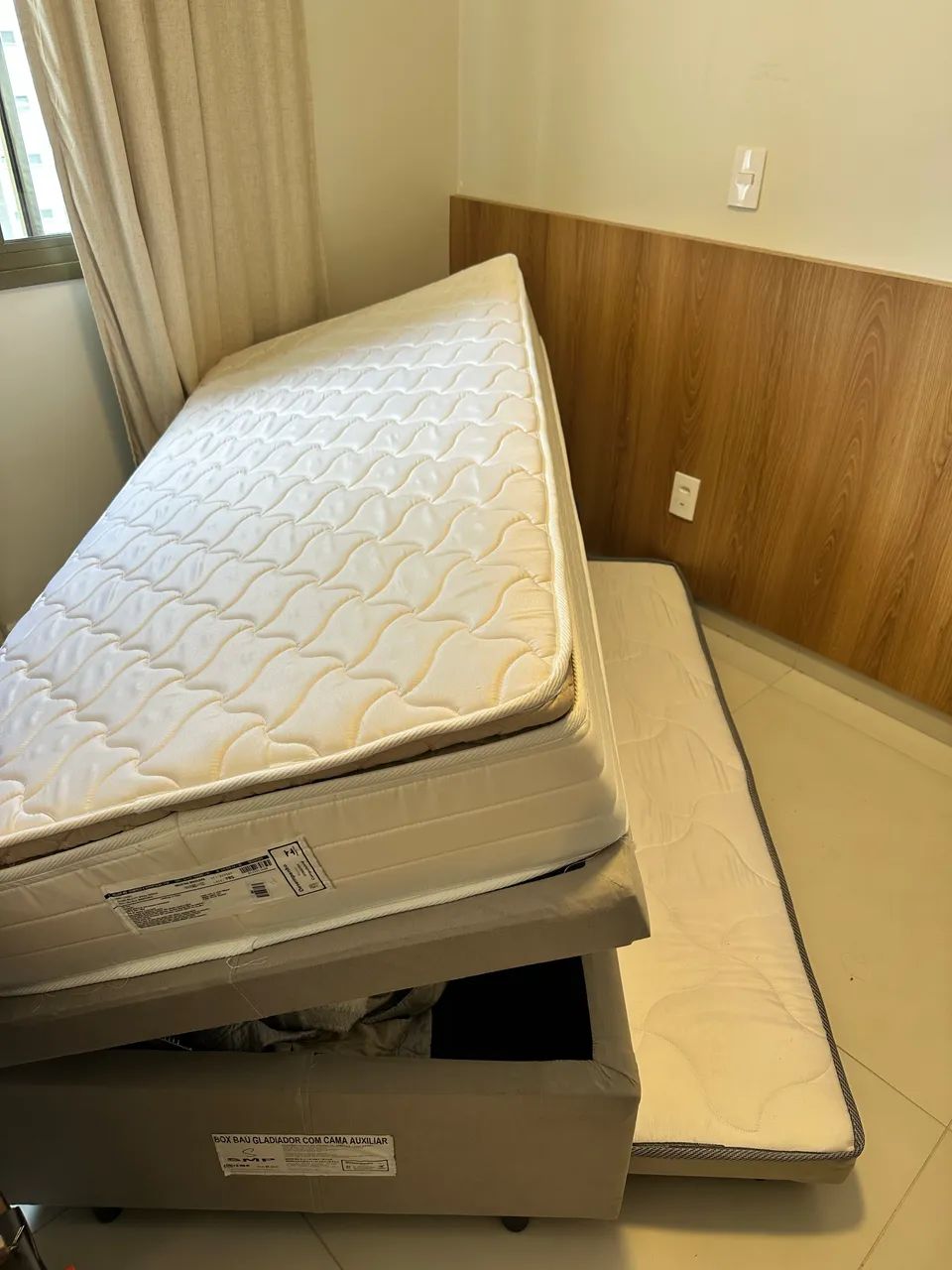 Cama Box Solteiro + Auxiliar + NOVA - Nunca Usada - Foto 3