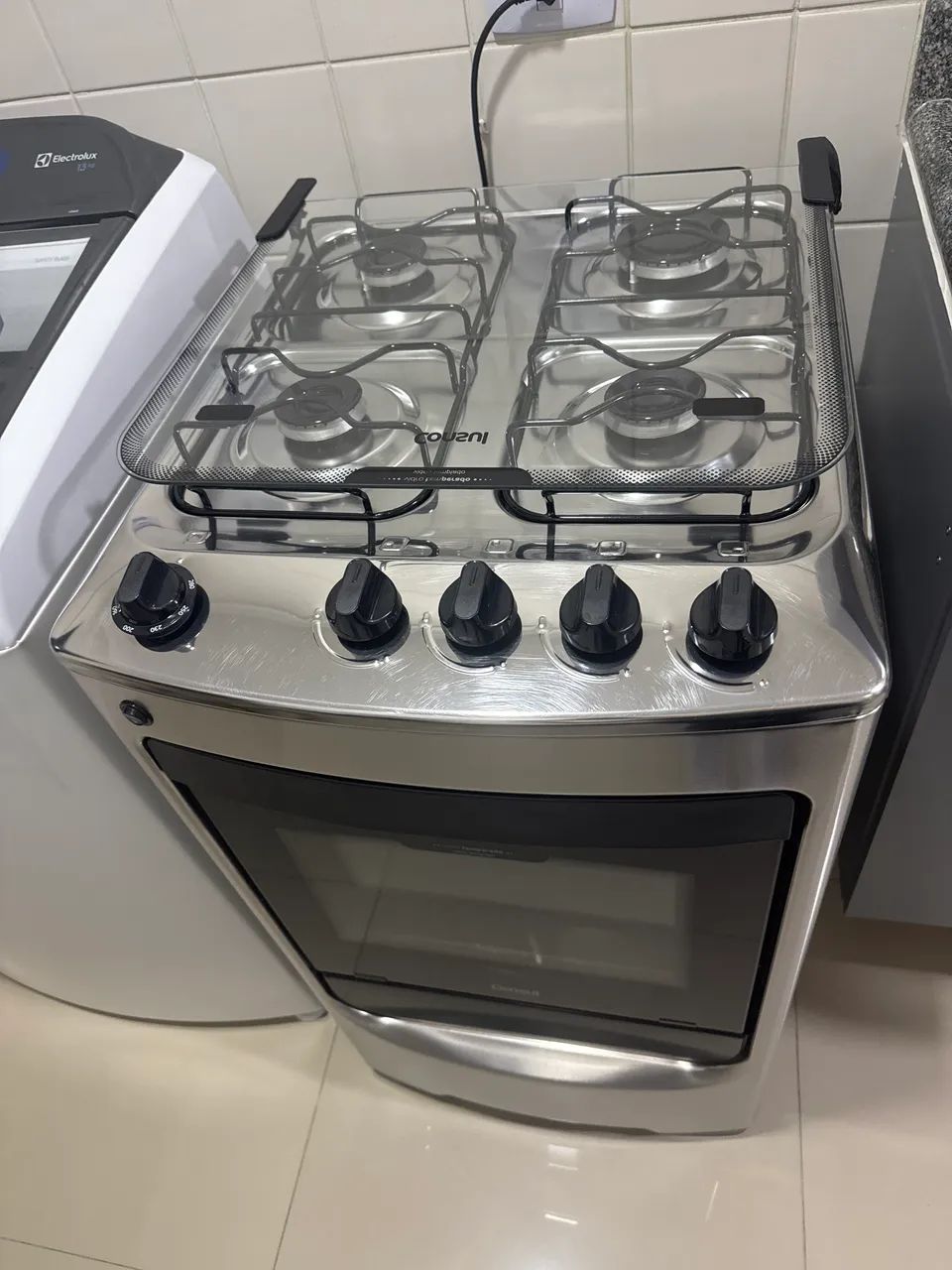 Fogão Consul 4 bocas cor Inox com acendimento automático - CFO4NAR - Foto 3