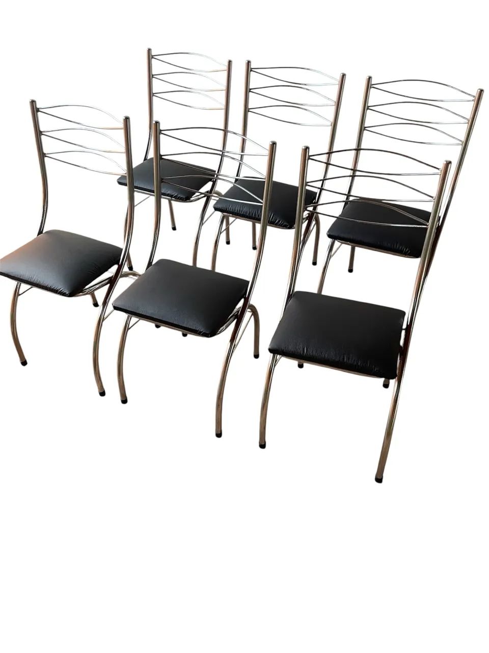 6 Cadeiras de Mesa de Jantar Cromadas - Foto 5