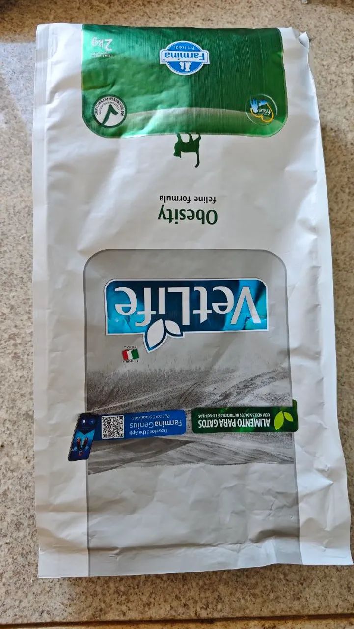 Ração vetlife gatos obesos 