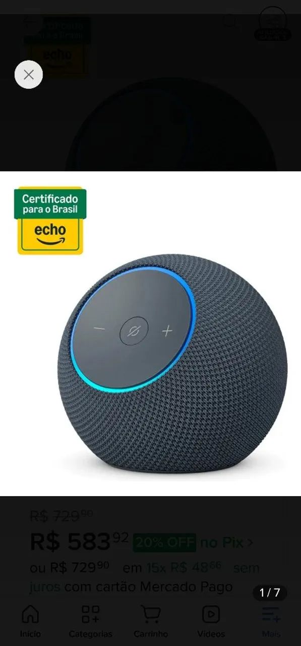 Echo Dot Max Smart Speaker Com Alexa Grafite Amazon Bivolt - Foto 2