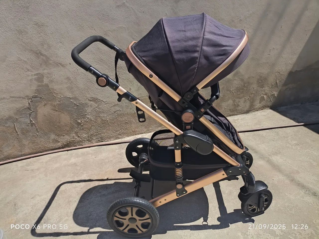  Carrinho de bebê europeu 3 em 1  - Foto 2