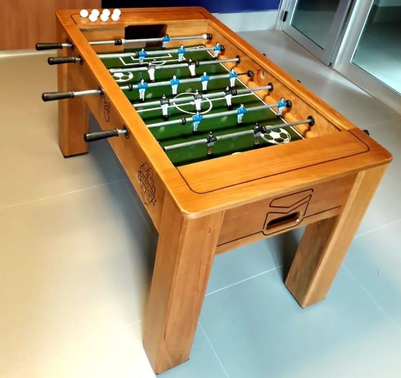 Mesa jogos bilhar pebolim totó sinuca máquina música fliperama karaokê tamancobol pingpong - Foto 2