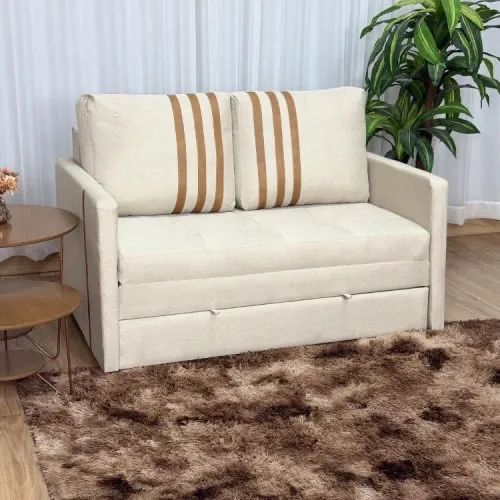 Sofa Cama Dominic 1.40m Linho Entrega Rápida - Foto 4