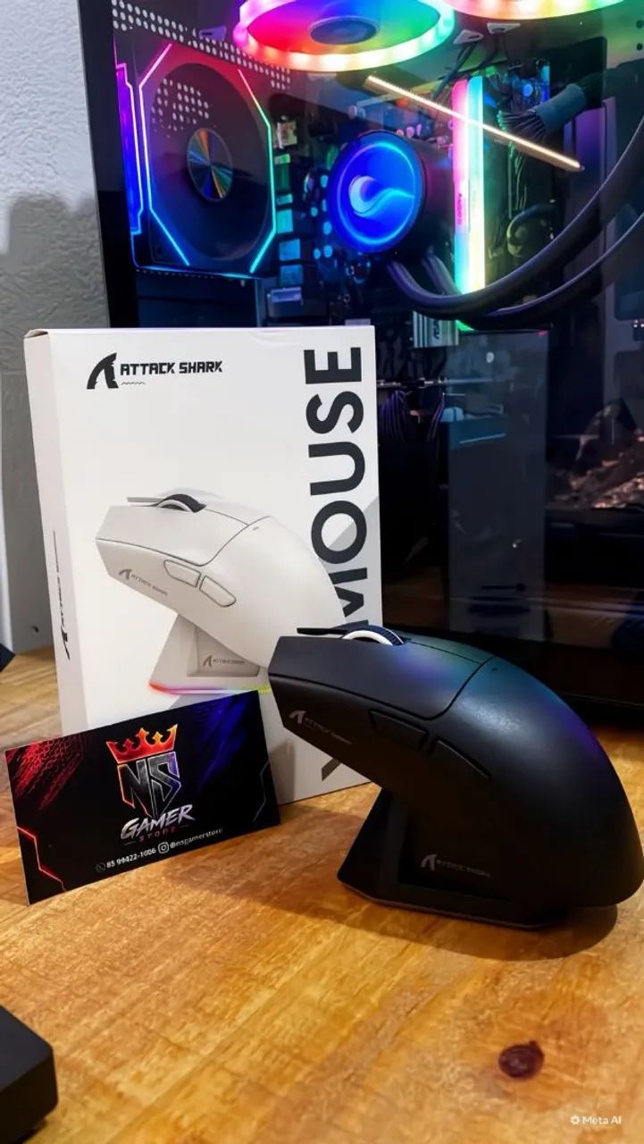 Mouse ATACKSHARK X11 com DOCK de carregamento - Foto 3