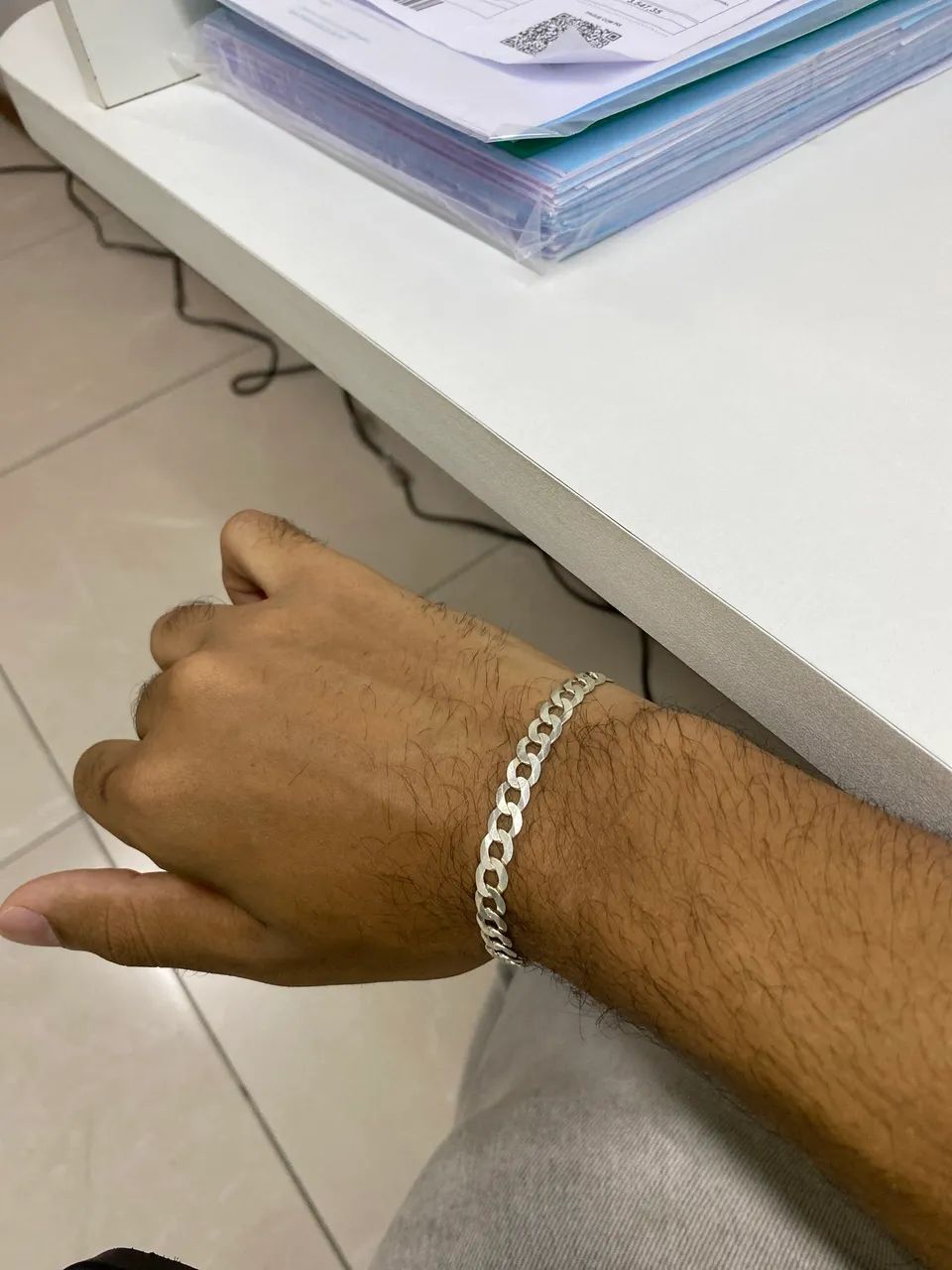 Pulseira de prata 6mm 
