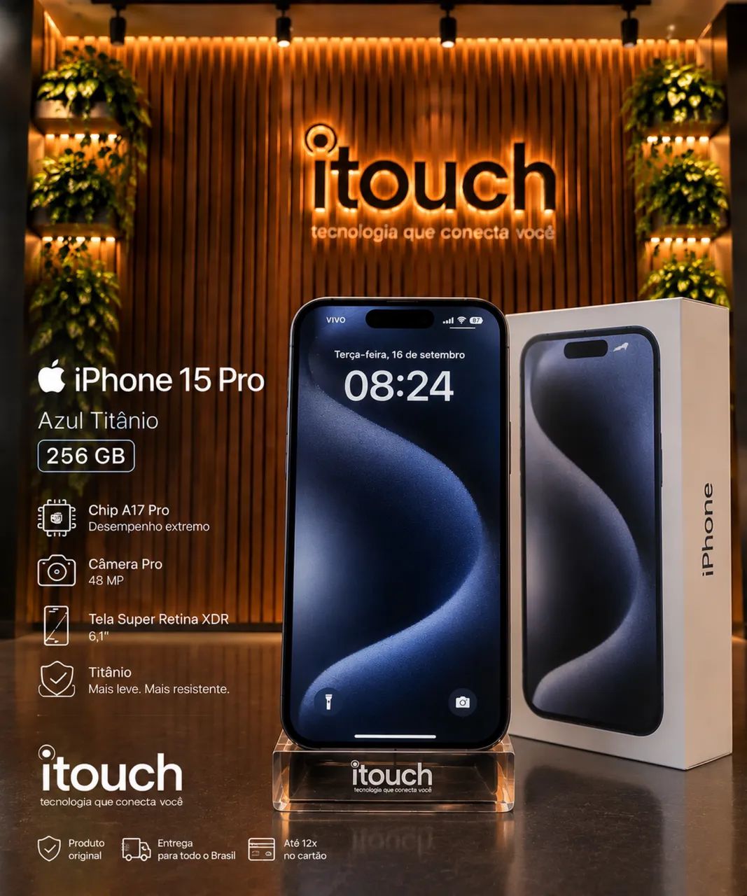 iPhone 15 Pro 256 Impecável 