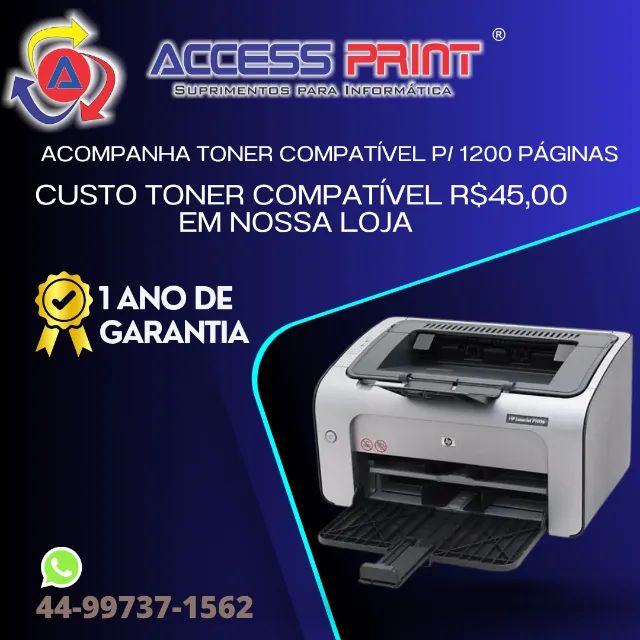 impressora laser hp P1006 1 ano de garantia - Foto 3
