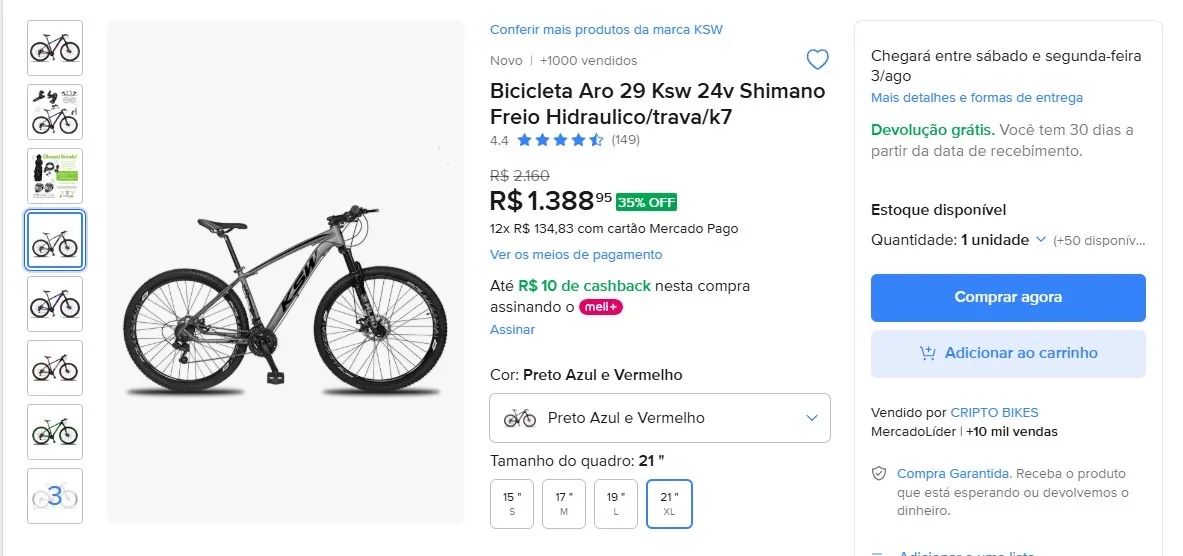 Bicicleta Aro 29 - Foto 5