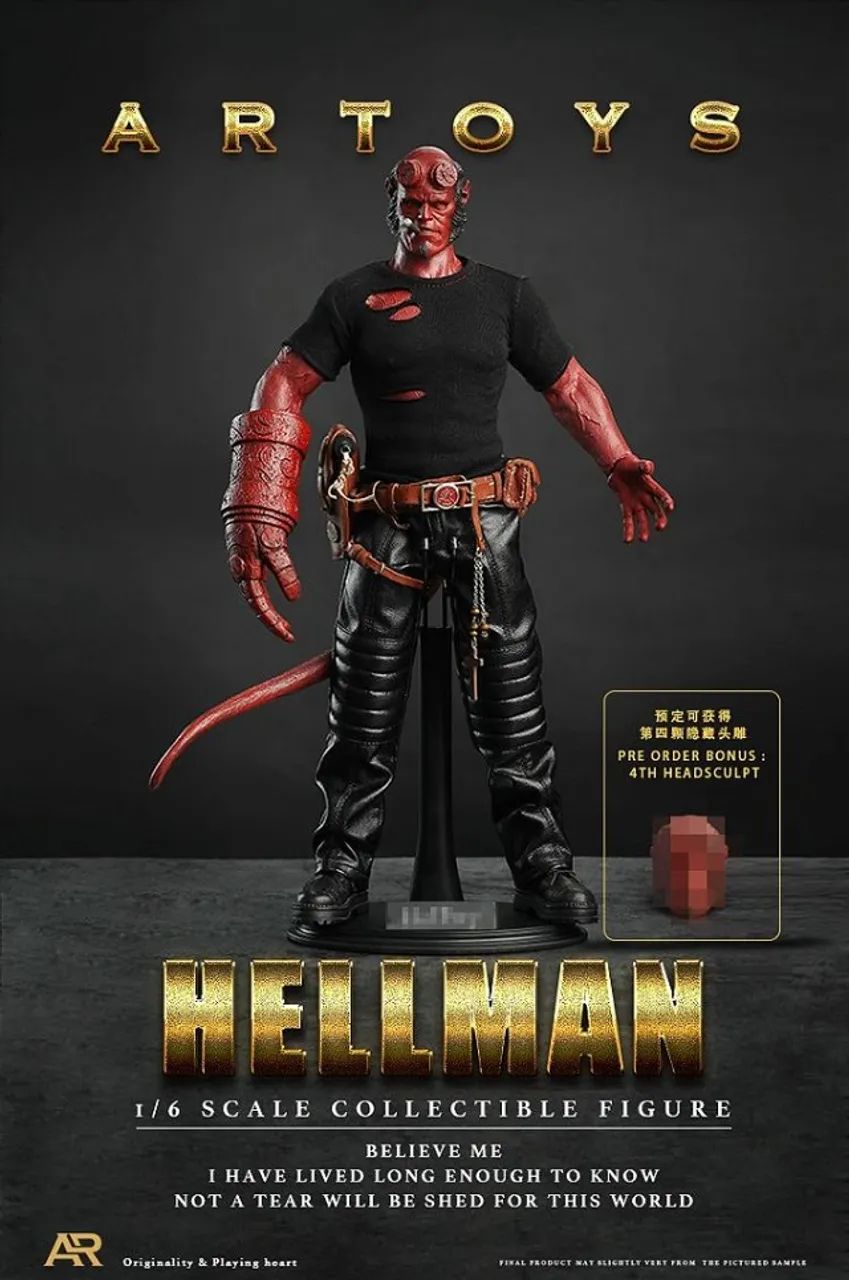 Boneco Action Figure Hellboy - Artoys 1/6 Geek - Foto 2