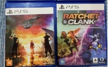 Jogos Final Fantasy II Rebirth e Rachet e Clank Ps5