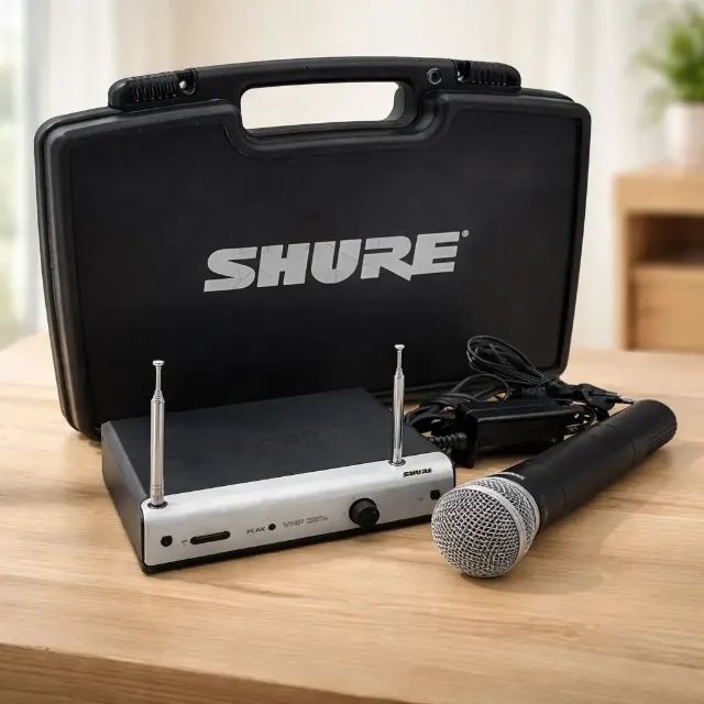 Microfone Sem Fio Shure Sm58 Receptor UT2 Completo Com Maleta