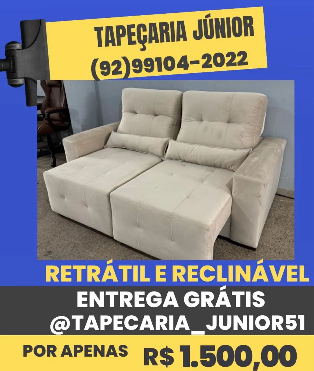 Sofá retrátil e reclinável Novo a pronta entrega. - Foto 2