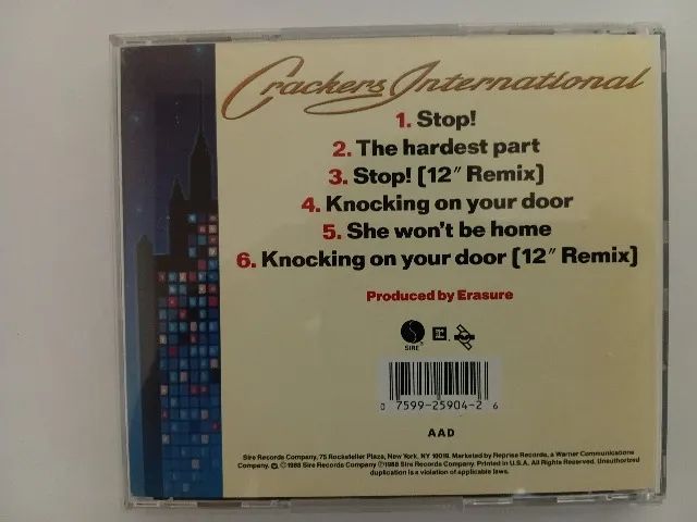 CD - Erasure "Crackers International" - Foto 2