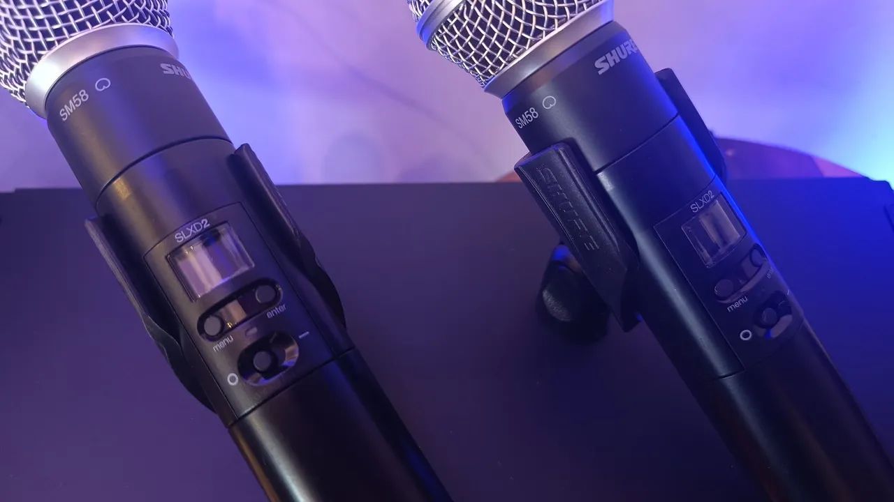 Microfone Duplo SHURE Digital Profissional SLXD24D - Foto 3