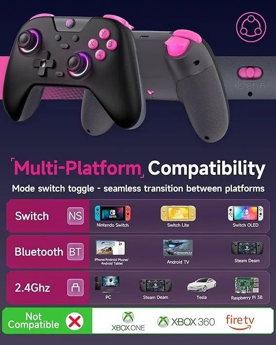 EasySMX X05 2.4g Wireless Gaming Controller for PC/Steam/iPhone/Android/Switch - Foto 4