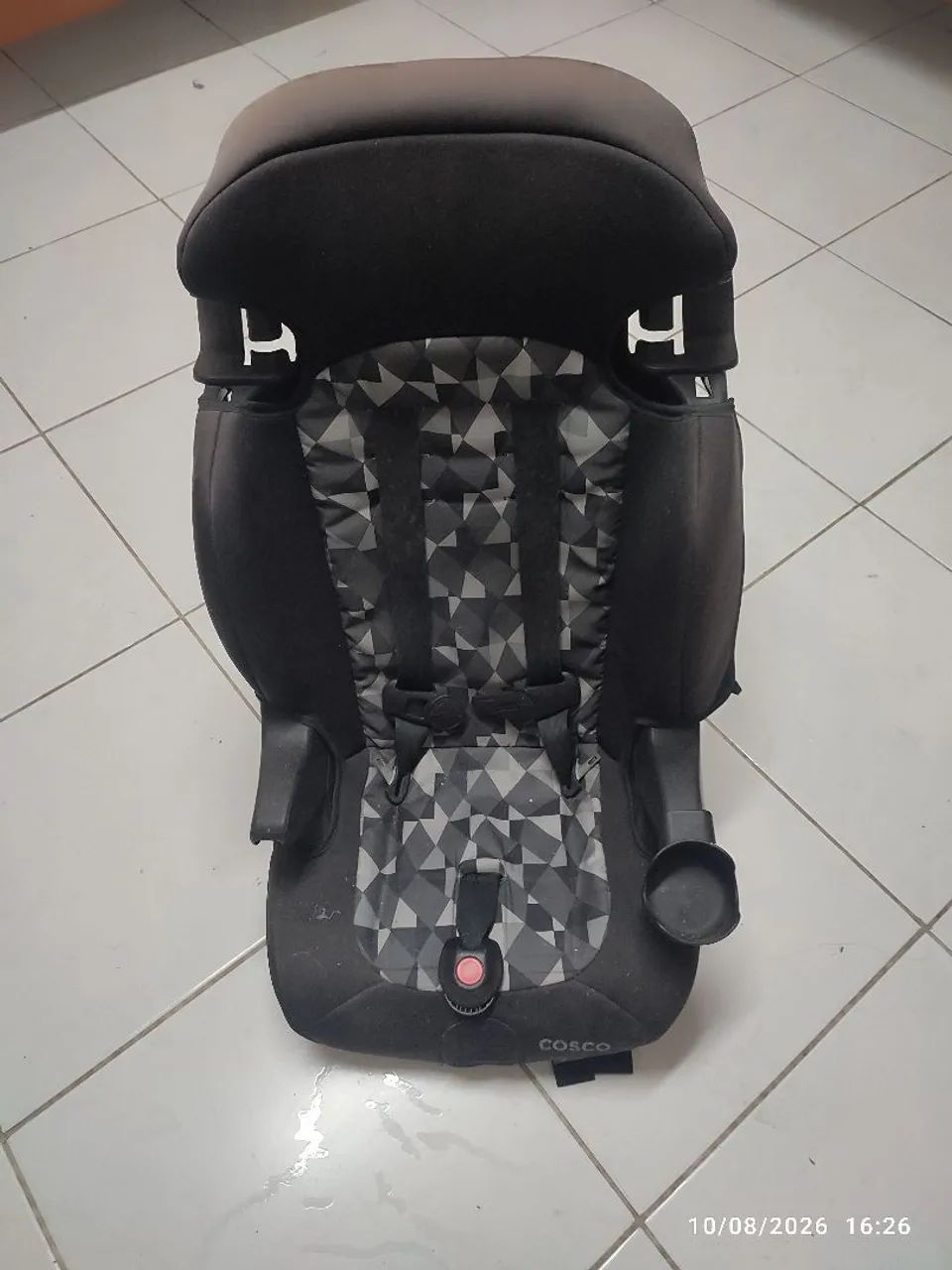 Cadeirinha Para Auto Cosco Preta E Cinza (Usado)