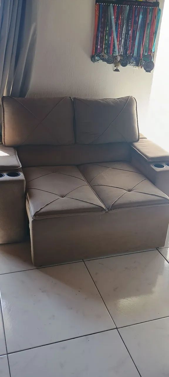 Sofá retrátil 1,50m Ótimo estado NÃO ENTREGO - Foto 4