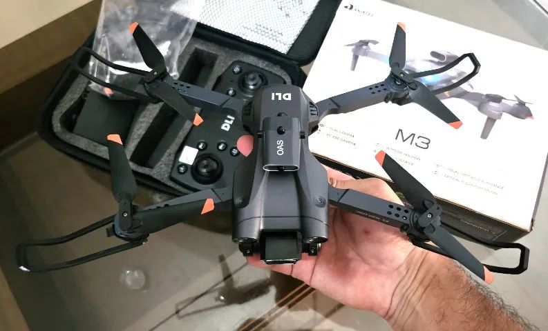 Drone Com Câmera Em Tempo Real Maleta e Acessórios 2 Câmeras Móvel - Foto 2
