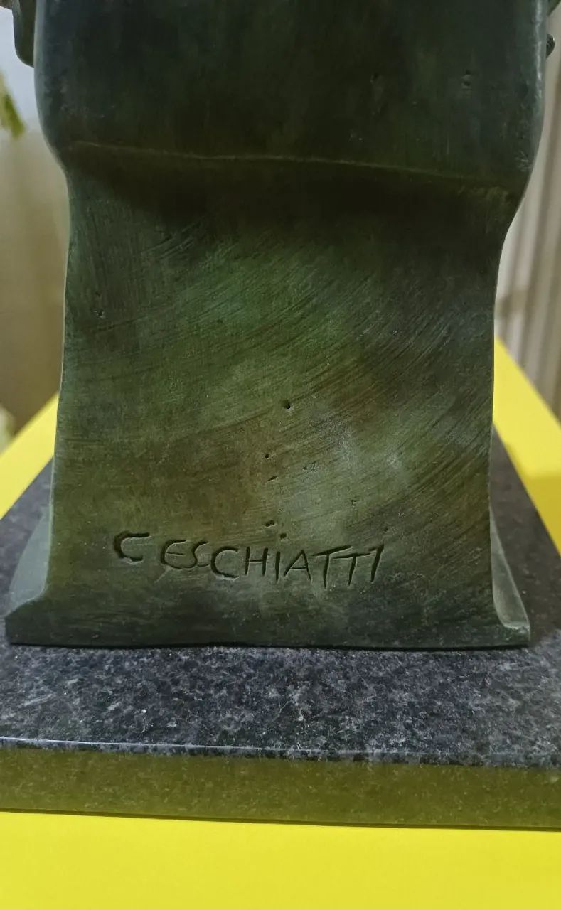 Escultura, CESCHIATTI - JUSTIÇA | ASSINADO NO VERSO DA PEÇA, Fone: *  - Foto 2