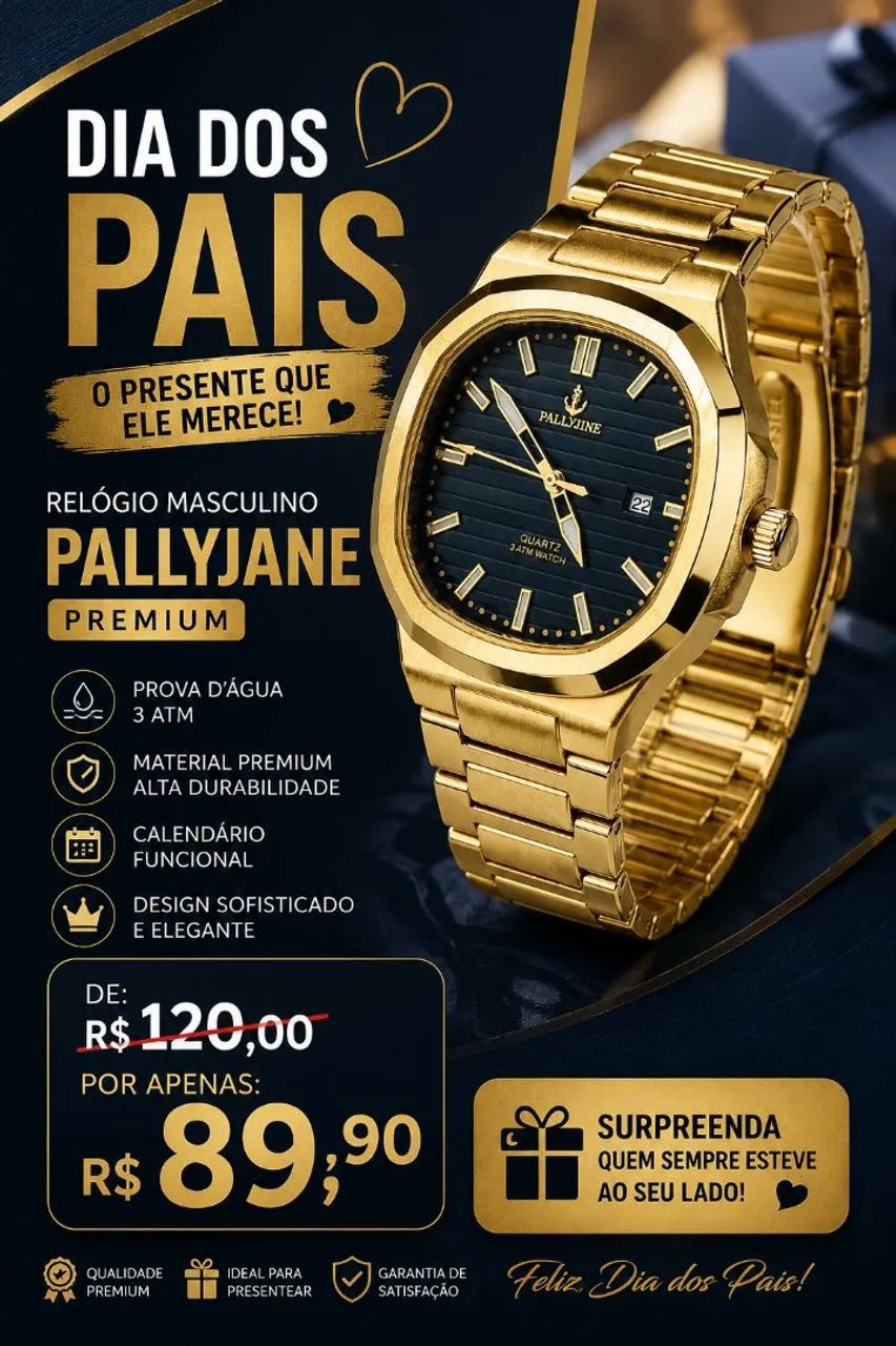 Relógio Masculino Pallyjane Legado Patek 