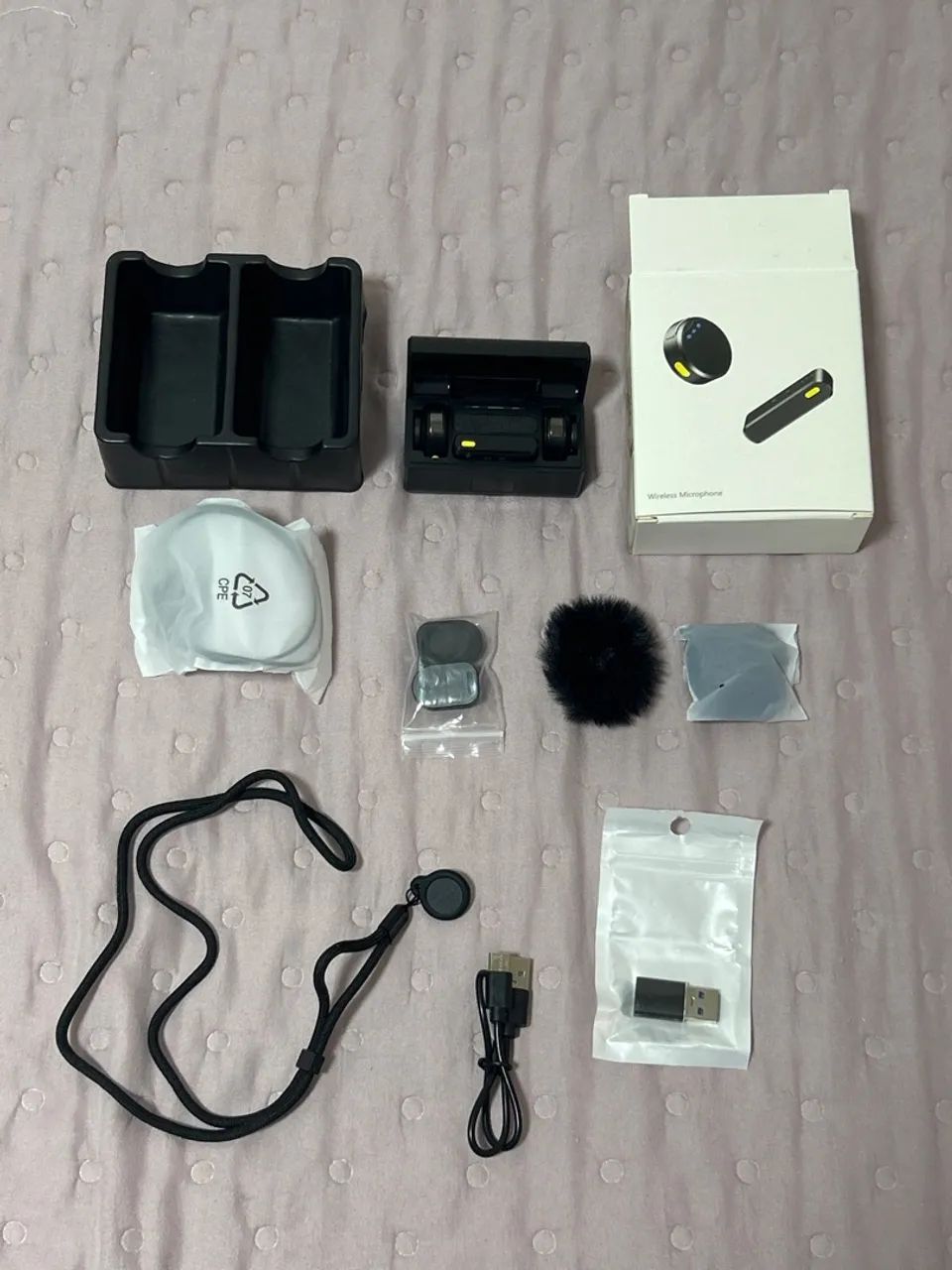 Microfone Lapela Kit USB-C