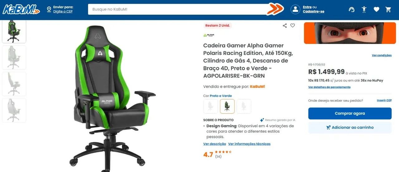 Cadeira Gamer - Foto 3